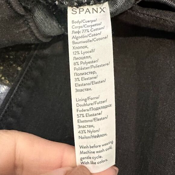 Spanx Black Distressed Skinny Jeans - Picture 5 of 7